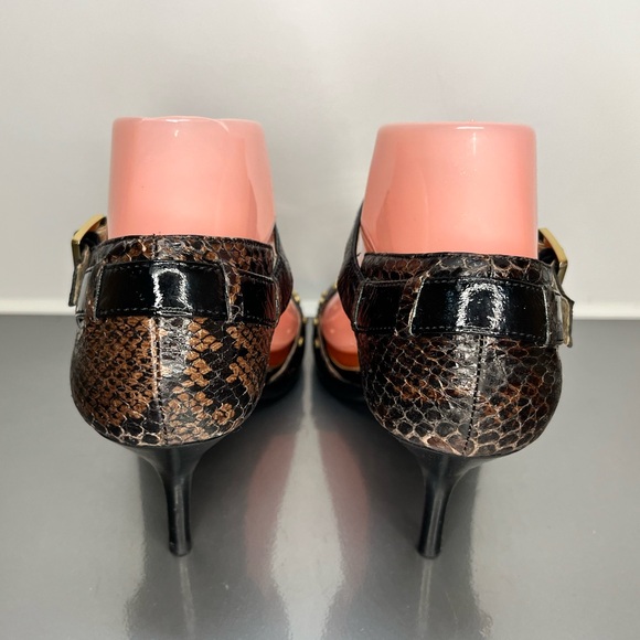 Michael Kors Black and Gold Studded Heels - Picture 4 of 8